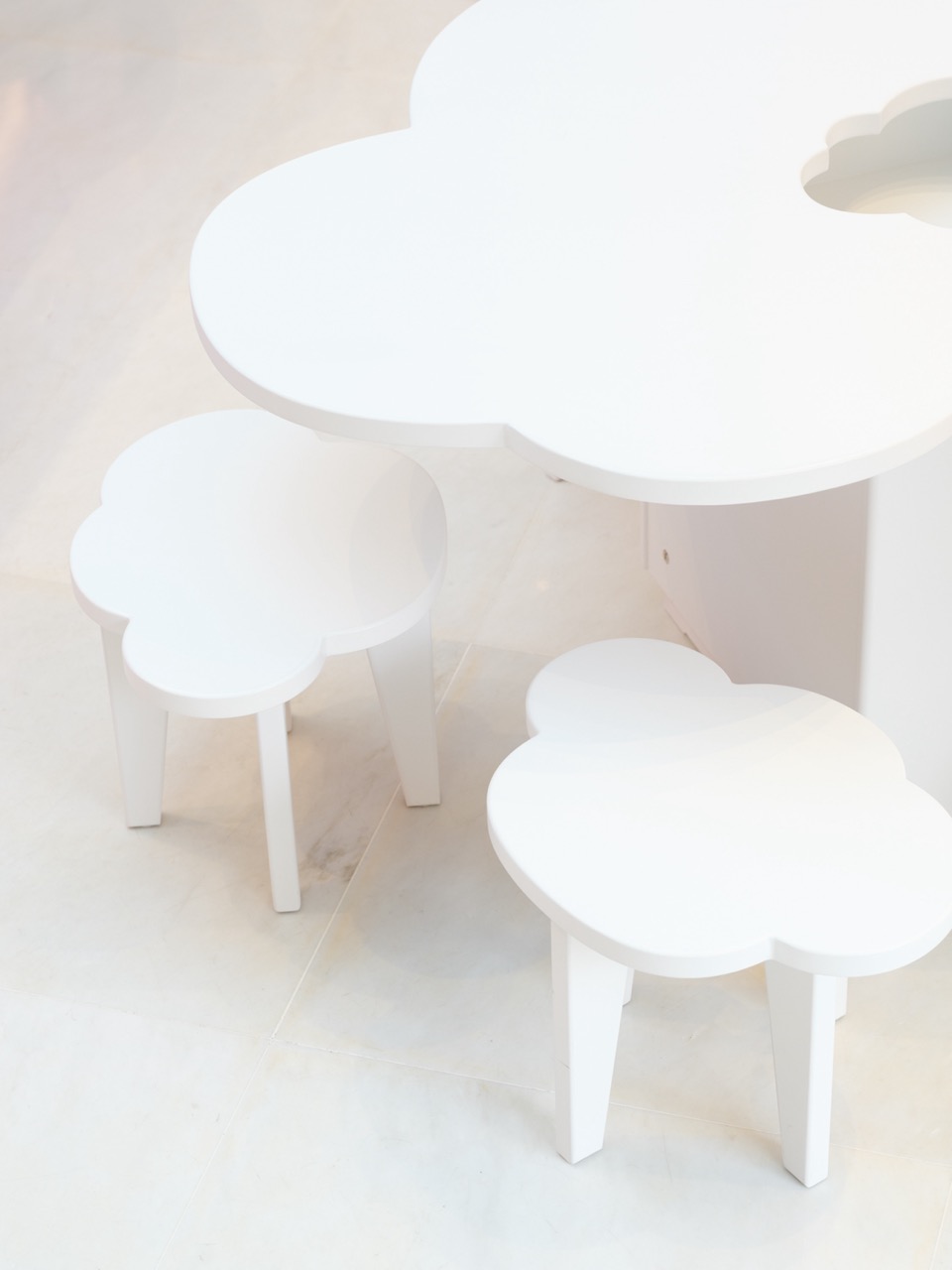 Tabouret Nuage Blanc